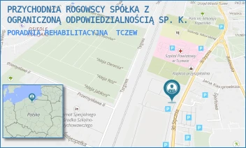 PORADNIA REHABILITACYJNA - PRZYCHODNIA ROGOWSCY SPÓŁKA Z OGRANICZONĄ ODPOWIEDZIALNOŚCIĄ - UL. 30 STYCZNIA 55,  TCZEW