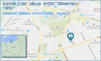 PORADNIA ZDROWIA PSYCHICZNEGO - NIEPUBLICZNY ZAKŁAD OPIEKI ZDROWOTNEJ "OPUS" - GDAŃSKA 15B,  CHOJNICE