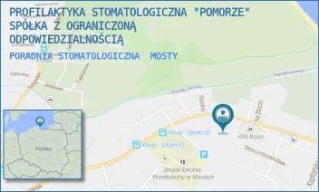 PORADNIA STOMATOLOGICZNA - PROFILAKTYKA STOMATOLOGICZNA "POMORZE" SPÓŁKA Z OGRANICZONĄ ODPOWIEDZIALNOŚCIĄ - UL. SZKOLNA 16,  MOSTY