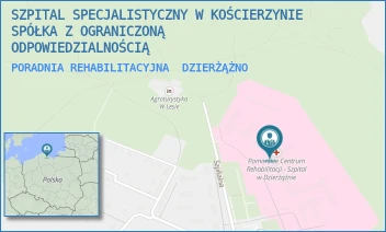 PORADNIA REHABILITACYJNA - SZPITAL SPECJALISTYCZNY W KOŚCIERZYNIE SPÓŁKA Z OGRANICZONĄ ODPOWIEDZIALNOŚCIĄ - UL. SZPITALNA 36,  DZIERŻĄŻNO