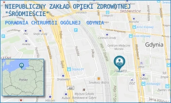 PORADNIA CHIRURGII OGÓLNEJ - NIEPUBLICZNY ZAKŁAD OPIEKI ZDROWOTNEJ "ŚRÓDMIEŚCIE" - UL. ŻWIRKI I WIGURY 14,  GDYNIA