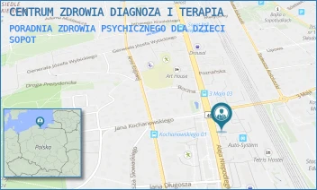 PORADNIA ZDROWIA PSYCHICZNEGO DLA DZIECI - CENTRUM ZDROWIA DIAGNOZA I TERAPIA - UL. 3 MAJA 67-69,  SOPOT