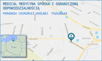 PORADNIA CHIRURGII OGÓLNEJ - MEDICAL MEDYCYNA SPÓŁKA Z OGRANICZONĄ ODPOWIEDZIALNOŚCIĄ - UL. SPORTOWA 1B,  PSZCZÓŁKI
