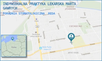PORADNIA STOMATOLOGICZNA - INDYWIDUALNA PRAKTYKA LEKARSKA MARTA GAWRYCH - UL. BRZOZOWA 30,  REDA