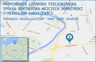 PORADNIA NEUROLOGICZNA - PRZYCHODNIA LEKARSKO PIELĘGNIARSKA SPÓŁKA PARTNERSKA WOJCIECH DOBRZYŃSKI I MIROSŁAWA ŁUKASZEWICZ - WARSZAWSKA 17,  NOWY DWÓR GDAŃSKI