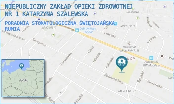 PORADNIA STOMATOLOGICZNA ŚWIĘTOJAŃSKA - NIEPUBLICZNY ZAKŁAD OPIEKI ZDROWOTNEJ NR 1 KATARZYNA SZALEWSKA - UL. ŚWIĘTOJAŃSKA 11,  RUMIA