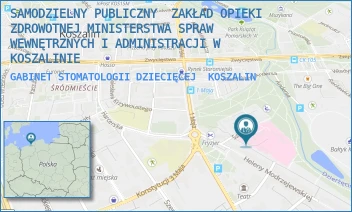 GABINET STOMATOLOGII DZIECIĘCEJ - SAMODZIELNY PUBLICZNY  ZAKŁAD OPIEKI ZDROWOTNEJ MINISTERSTWA SPRAW WEWNĘTRZNYCH I ADMINISTRACJI W KOSZALINIE - SZPITALNA 2,  KOSZALIN
