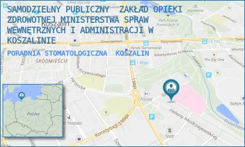PORADNIA STOMATOLOGICZNA - SAMODZIELNY PUBLICZNY  ZAKŁAD OPIEKI ZDROWOTNEJ MINISTERSTWA SPRAW WEWNĘTRZNYCH I ADMINISTRACJI W KOSZALINIE - SZPITALNA 2,  KOSZALIN
