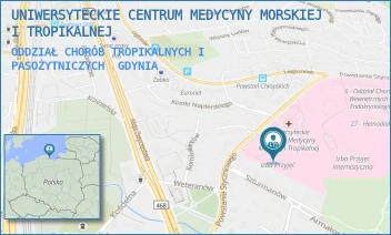 ODDZIAŁ CHORÓB TROPIKALNYCH I PASOŻYTNICZYCH - UNIWERSYTECKIE CENTRUM MEDYCYNY MORSKIEJ I TROPIKALNEJ - UL. POWSTANIA STYCZNIOWEGO 9B,  GDYNIA