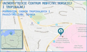 PODODDZIAŁ CHORÓB TROPIKALNYCH I PASOŻYTNICZYCH - UNIWERSYTECKIE CENTRUM MEDYCYNY MORSKIEJ I TROPIKALNEJ - UL. POWSTANIA STYCZNIOWEGO 9B,  GDYNIA