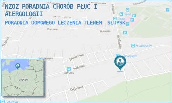 PORADNIA DOMOWEGO LECZENIA TLENEM - NZOZ PORADNIA CHORÓB PŁUC I ALERGOLOGII - UL. HUBALCZYKÓW 5/1,  SŁUPSK