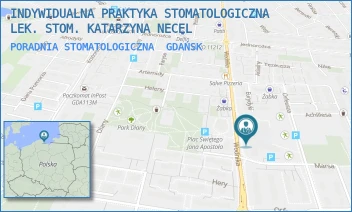 PORADNIA STOMATOLOGICZNA - INDYWIDUALNA PRAKTYKA STOMATOLOGICZNA LEK. STOM. KATARZYNA NECEL - UL. WODNIKA 57,  GDAŃSK