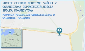 PORADNIA POŁOŻNICZO-GINEKOLOGICZNA W GNIEWINIE - PUCKIE CENTRUM MEDYCZNE SPÓŁKA Z OGRANICZONĄ ODPOWIEDZIALNOŚCIĄ SPÓŁKA KOMANDYTOWA - UL. POMORSKA 40/1,  GNIEWINO