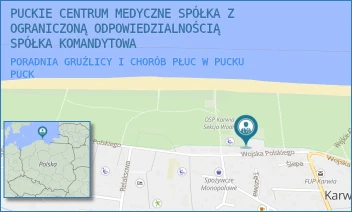 PORADNIA GRUŹLICY I CHORÓB PŁUC W PUCKU - PUCKIE CENTRUM MEDYCZNE SPÓŁKA Z OGRANICZONĄ ODPOWIEDZIALNOŚCIĄ SPÓŁKA KOMANDYTOWA - UL. WOJSKA POLSKIEGO 22,  PUCK