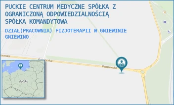 DZIAŁ(PRACOWNIA) FIZJOTERAPII W GNIEWINIE - PUCKIE CENTRUM MEDYCZNE SPÓŁKA Z OGRANICZONĄ ODPOWIEDZIALNOŚCIĄ SPÓŁKA KOMANDYTOWA - UL. POMORSKA 40/1,  GNIEWINO