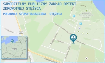 PORADNIA STOMATOLOGICZNA - SAMODZIELNY PUBLICZNY ZAKŁAD OPIEKI ZDROWOTNEJ STĘŻYCA - UL. BERNARDA SYCHTY 32,  STĘŻYCA