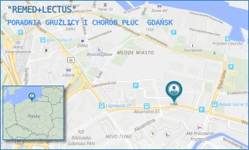 PORADNIA GRUŹLICY I CHORÓB PŁUC - "REMED+LECTUS" - UL. WAŁOWA 27,  GDAŃSK