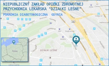 PORADNIA DIABETOLOGICZNA - NIEPUBLICZNY ZAKŁAD OPIEKI ZDROWOTNEJ PRZYCHODNIA LEKARSKA "DZIAŁKI LEŚNE" - UL. WARSZAWSKA 34-36,  GDYNIA