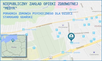 PORADNIA ZDROWIA PSYCHICZNEGO DLA DZIECI - NIEPUBLICZNY ZAKŁAD OPIEKI ZDROWOTNEJ "MEDYK" - UL. JURANDA ZE SPYCHOWA 2,  STAROGARD GDAŃSKI