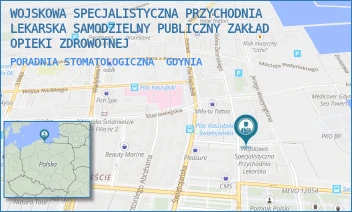 PORADNIA STOMATOLOGICZNA - WOJSKOWA SPECJALISTYCZNA PRZYCHODNIA LEKARSKA SAMODZIELNY PUBLICZNY ZAKŁAD OPIEKI ZDROWOTNEJ - UL. KAZIMIERZA PUŁASKIEGO 4,  GDYNIA