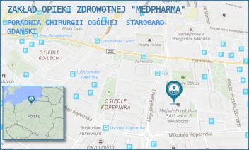 PORADNIA CHIRURGII OGÓLNEJ - ZAKŁAD OPIEKI ZDROWOTNEJ "MEDPHARMA" - AL. JANA PAWŁA II 5,  STAROGARD GDAŃSKI