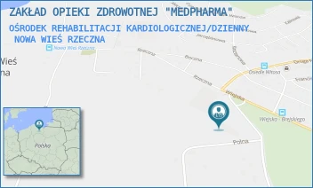 OŚRODEK REHABILITACJI KARDIOLOGICZNEJ/DZIENNY - ZAKŁAD OPIEKI ZDROWOTNEJ "MEDPHARMA" - UL. LEŚNA 1A,  NOWA WIEŚ RZECZNA