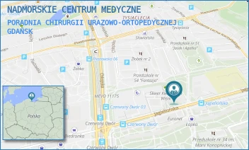 PORADNIA CHIRURGII URAZOWO-ORTOPEDYCZNEJ - NADMORSKIE CENTRUM MEDYCZNE SPÓŁKA Z OGRANICZONĄ ODPOWIEDZIALNOŚCIĄ - UL. JAGIELLOŃSKA 7,  GDAŃSK