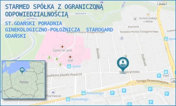 ST.GDAŃSKI PORADNIA GINEKOLOGICZNO-POŁOŻNICZA - STARMED SPÓŁKA Z OGRANICZONĄ ODPOWIEDZIALNOŚCIĄ - UL. PIASKOWA 30,  STAROGARD GDAŃSKI