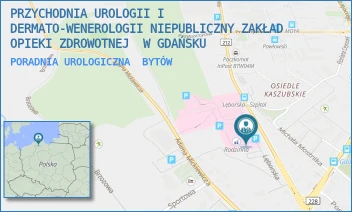 PORADNIA UROLOGICZNA - PRZYCHODNIA UROLOGII I DERMATO-WENEROLOGII NIEPUBLICZNY ZAKŁAD OPIEKI ZDROWOTNEJ  W GDAŃSKU - UL. LĘBORSKA 11,  BYTÓW