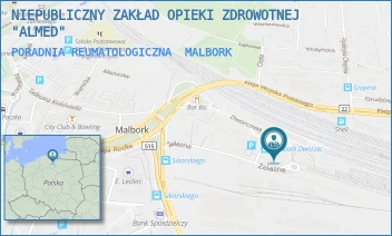 PORADNIA REUMATOLOGICZNA - NIEPUBLICZNY ZAKŁAD OPIEKI ZDROWOTNEJ "ALMED" - UL. DWORCOWA 14,  MALBORK