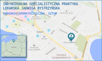 PORADNIA DERMATOLOGICZNA - INDYWIDUALNA SPECJALISTYCZNA PRAKTYKA LEKARSKA JADWIGA BYSTRZYŃSKA - UL. SŁOWACKIEGO 4,  SZTUM