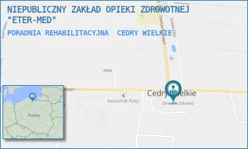 PORADNIA REHABILITACYJNA - NIEPUBLICZNY ZAKŁAD OPIEKI ZDROWOTNEJ "ETER-MED" - UL. M. PŁAŻYŃSKIEGO 18,  CEDRY WIELKIE