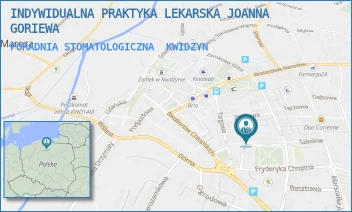 PORADNIA STOMATOLOGICZNA - INDYWIDUALNA PRAKTYKA LEKARSKA JOANNA GORIEWA - UL. PL. PLEBISCYTOWY 2,  KWIDZYN
