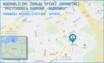 PORADNIA REHABILITACYJNA - NIEPUBLICZNY ZAKŁAD OPIEKI ZDROWOTNEJ "PRZYCHODNIA DĄBROWA -DĄBRÓWKA" - UL. SOJOWA 22,  GDYNIA