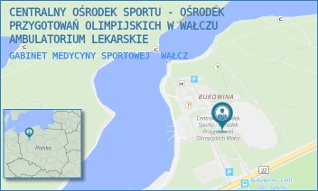 GABINET MEDYCYNY SPORTOWEJ - CENTRALNY OŚRODEK SPORTU - OŚRODEK PRZYGOTOWAŃ OLIMPIJSKICH W WAŁCZU AMBULATORIUM LEKARSKIE - AL. ZDOB. WAŁU POMORSKIEGO 99,  WAŁCZ
