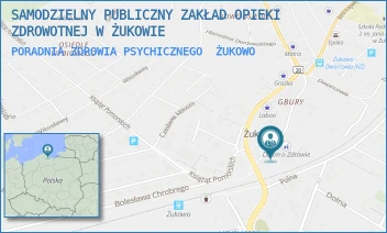 PORADNIA ZDROWIA PSYCHICZNEGO - SAMODZIELNY PUBLICZNY ZAKŁAD OPIEKI ZDROWOTNEJ W ŻUKOWIE - UL. POŻARNA 4,  ŻUKOWO