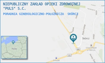 PORADNIA GINEKOLOGICZNO-POŁOŻNICZA - NIEPUBLICZNY ZAKŁAD OPIEKI ZDROWOTNEJ "PULS" S.C. - UL. DWORCOWA 4,  SKÓRCZ