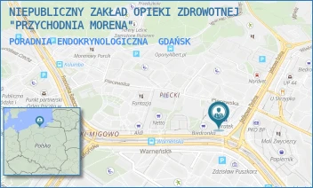 PORADNIA ENDOKRYNOLOGICZNA - NIEPUBLICZNY ZAKŁAD OPIEKI ZDROWOTNEJ "PRZYCHODNIA MORENA" - UL. JAŚKOWA DOLINA 105,  GDAŃSK