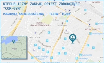 PORADNIA KARDIOLOGICZNA - TCZEW - NIEPUBLICZNY ZAKŁAD OPIEKI ZDROWOTNEJ "COR-GYN" IWONA GOWOROWSKA-SZYMULA - UL. NIEPODLEGŁOŚCI 3,  TCZEW