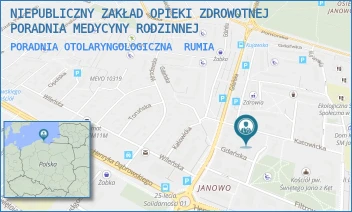 PORADNIA OTOLARYNGOLOGICZNA - NIEPUBLICZNY ZAKŁAD OPIEKI ZDROWOTNEJ PORADNIA MEDYCYNY RODZINNEJ - UL. KATOWICKA 16,  RUMIA