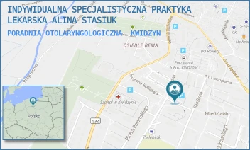 PORADNIA OTOLARYNGOLOGICZNA - INDYWIDUALNA SPECJALISTYCZNA PRAKTYKA LEKARSKA ALINA STASIUK - UL. KOŁŁĄTAJA 3,  KWIDZYN