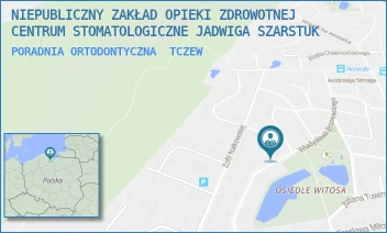 PORADNIA ORTODONTYCZNA - NIEPUBLICZNY ZAKŁAD OPIEKI ZDROWOTNEJ CENTRUM STOMATOLOGICZNE JADWIGA SZARSTUK - UL. WŁADYSŁAWA BRONIEWSKIEGO 35,  TCZEW