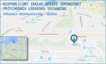 PORADNIA NEUROLOGICZNA - NIEPUBLICZNY ZAKŁAD OPIEKI ZDROWOTNEJ PRZYCHODNIA LEKARSKA SUCHANINO - UL. OTWARTA 4,  GDAŃSK