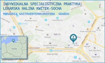 PORADNIA GASTROENTEROLOGICZNA - INDYWIDUALNA SPECJALISTYCZNA PRAKTYKA LEKARSKA HALINA KWITEK-SOCHA - UL. JAŚKOWA DOLINA 105/240-241,  GDAŃSK