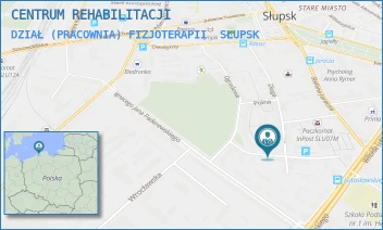 DZIAŁ (PRACOWNIA) FIZJOTERAPII - CENTRUM REHABILITACJI - UL. TADEUSZA SYGIETYŃSKIEGO 5,  SŁUPSK