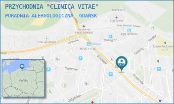 PORADNIA ALERGOLOGICZNA - PRZYCHODNIA "CLINICA VITAE" - UL. GOSPODY 7,  GDAŃSK