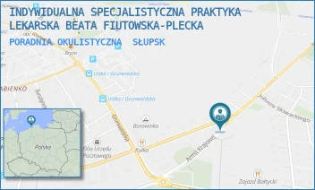 PORADNIA OKULISTYCZNA - INDYWIDUALNA SPECJALISTYCZNA PRAKTYKA LEKARSKA BEATA FIUTOWSKA-PLECKA - UL. ARMII KRAJOWEJ 1A/1,  SŁUPSK