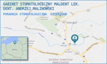 PORADNIA STOMATOLOGICZNA - GABINET STOMATOLOGICZNY MALDENT LEK. DENT. ANDRZEJ MALINOWSKI - UL. KRZYWA 8,  DZIERZGOŃ