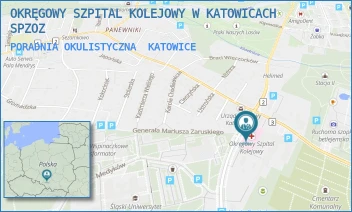 PORADNIA OKULISTYCZNA - OKRĘGOWY SZPITAL KOLEJOWY W KATOWICACH SPZOZ - UL. PANEWNICKA 65,  KATOWICE