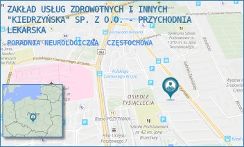 PORADNIA NEUROLOGICZNA - ZAKŁAD USŁUG ZDROWOTNYCH I INNYCH "KIEDRZYŃSKA" SP. Z O.O. - PRZYCHODNIA LEKARSKA - UL. KIEDRZYŃSKA 81A [BRAK],  CZĘSTOCHOWA